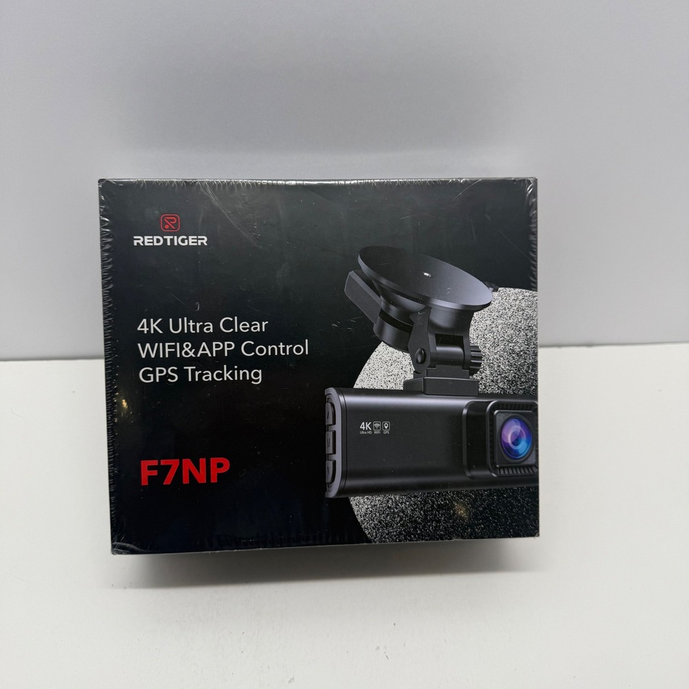 REDTIGER F7NP 4K Dual Dash Cam WiFi GPS Front and Rear Car Camera New Sealed